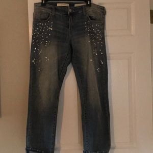 Anthropologie Jeweled Jeans